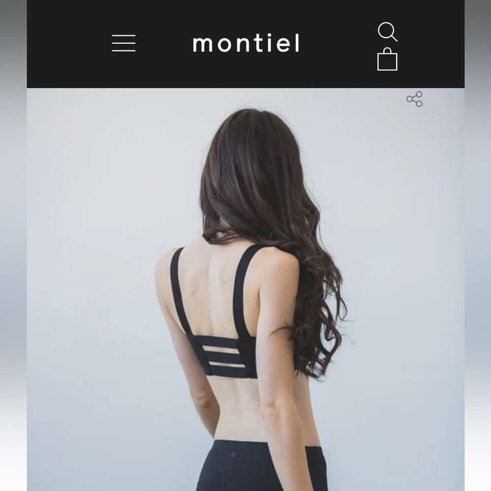 Montiel Sienna - small black high impact sports bra